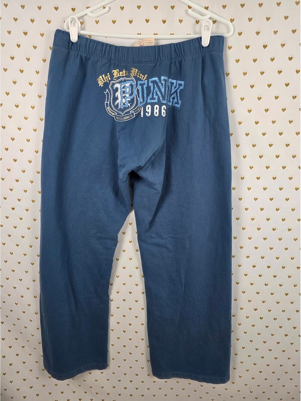 Victorias Secret PINK Diaper Butt Boyfriend Phi Beta SWEATS Sweatpants Medium